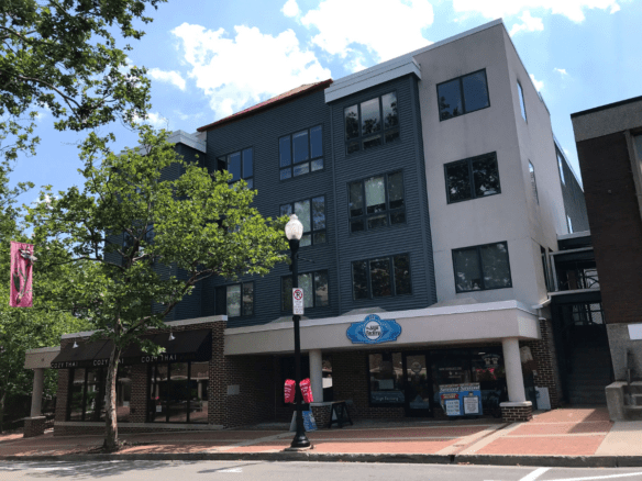 Exterior of apartment building Jeramar Plaza