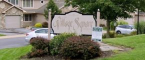 Sign for Village Square condominums