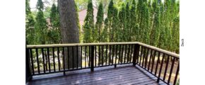 Deck with railing