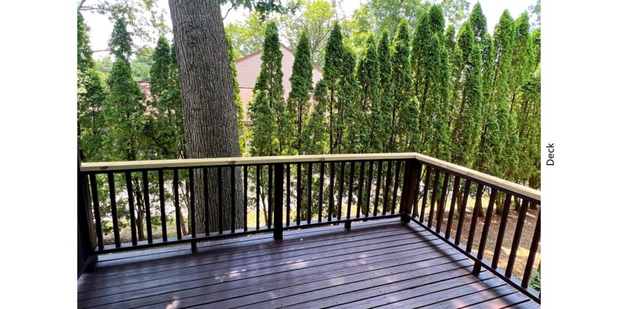 Deck with railing