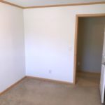 Unfurnished, carpeted bedroom