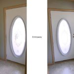 Entryway with window and closet