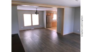 Unfurnished Living room and dining room with LVT/LVP flooring