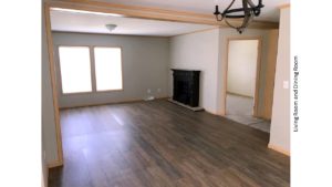 Unfurnished Living room and dining room with LVT/LVP flooring