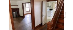 Entryway with hardwood floors