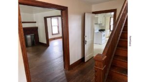 Entryway with hardwood floors