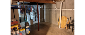Storage in an unfinished basement