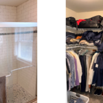 Shower and walk-in closet