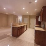 Kitchen and living room unfurnished
