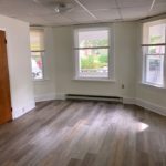 Bedroom with large windows