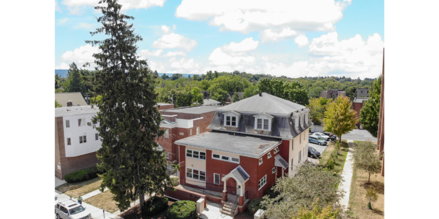 Aerial Exterior of boarding house Ivy Place