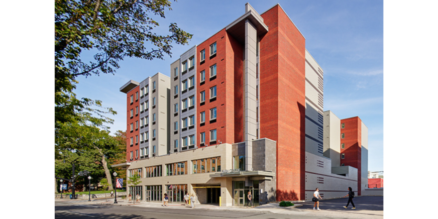 Exterior of apartment building Pugh Centre