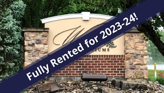 Graphic stating property is fully rented for the 2023-2024 term