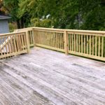 Large wooden deck