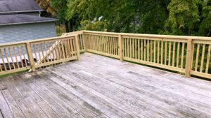 Large wooden deck