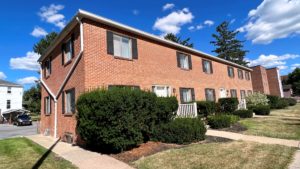 Exterior of apartment building Holly House