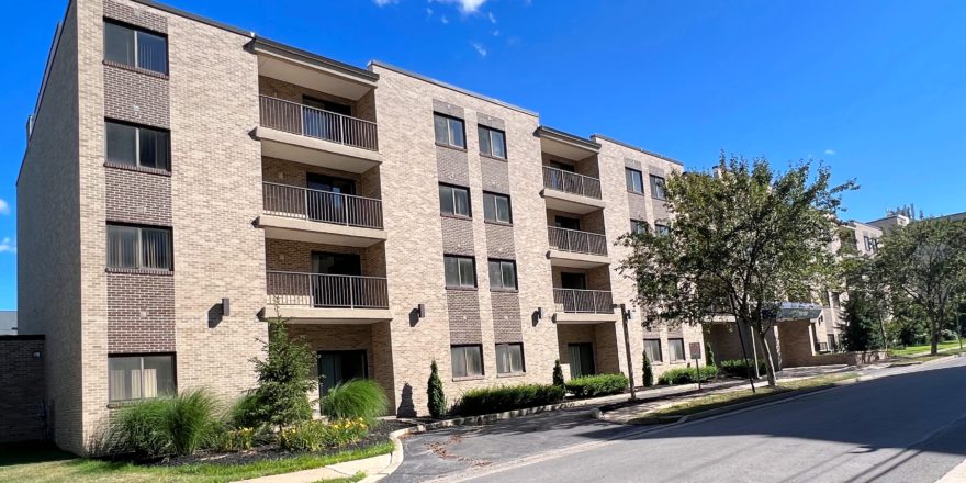 Exterior of apartment building The Legend