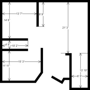 the floor plan for a two bedroom apartment