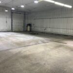 Interior of large garage bay