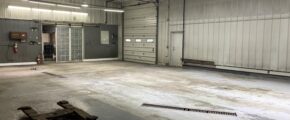 an empty garage or warehouse