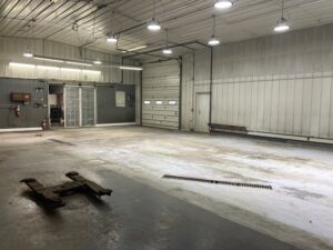 an empty garage or warehouse