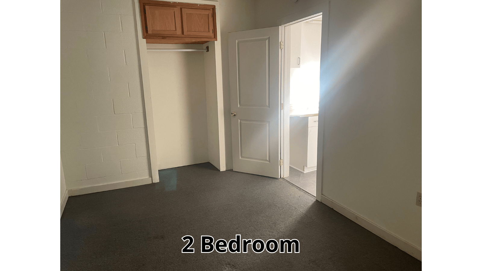 Bedroom with closet and doorway