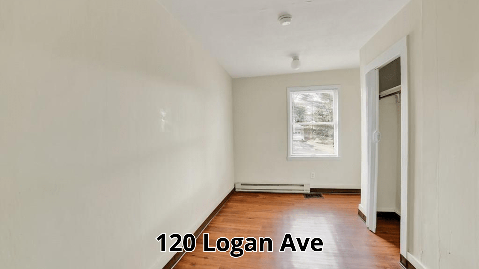 Interior room with window and closet