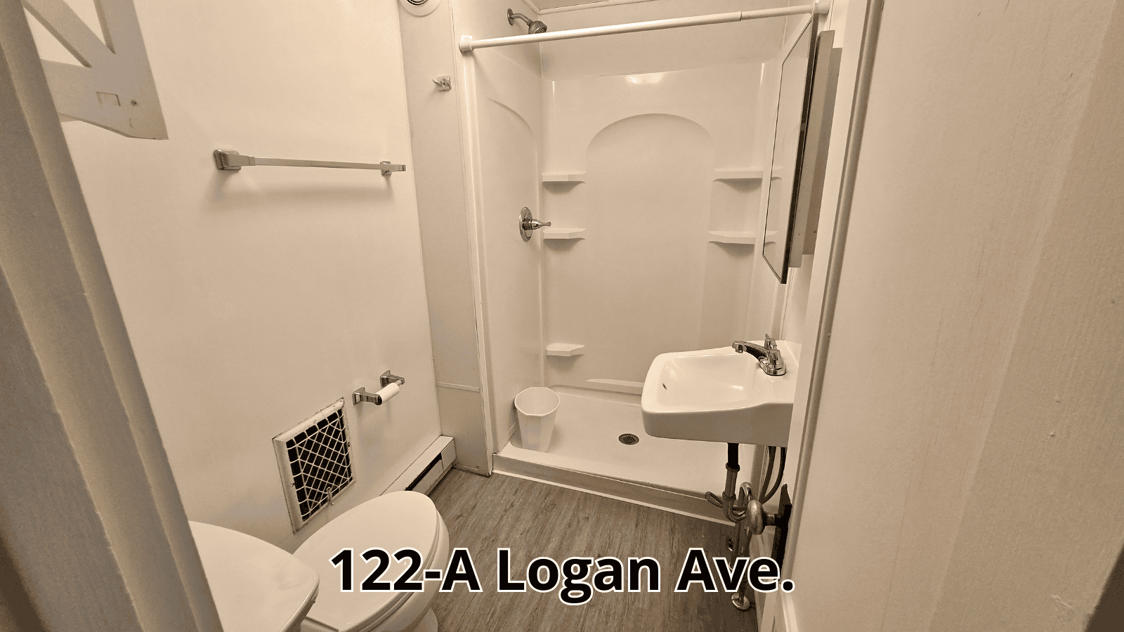 Bathroom at 122-A Logan Ave.