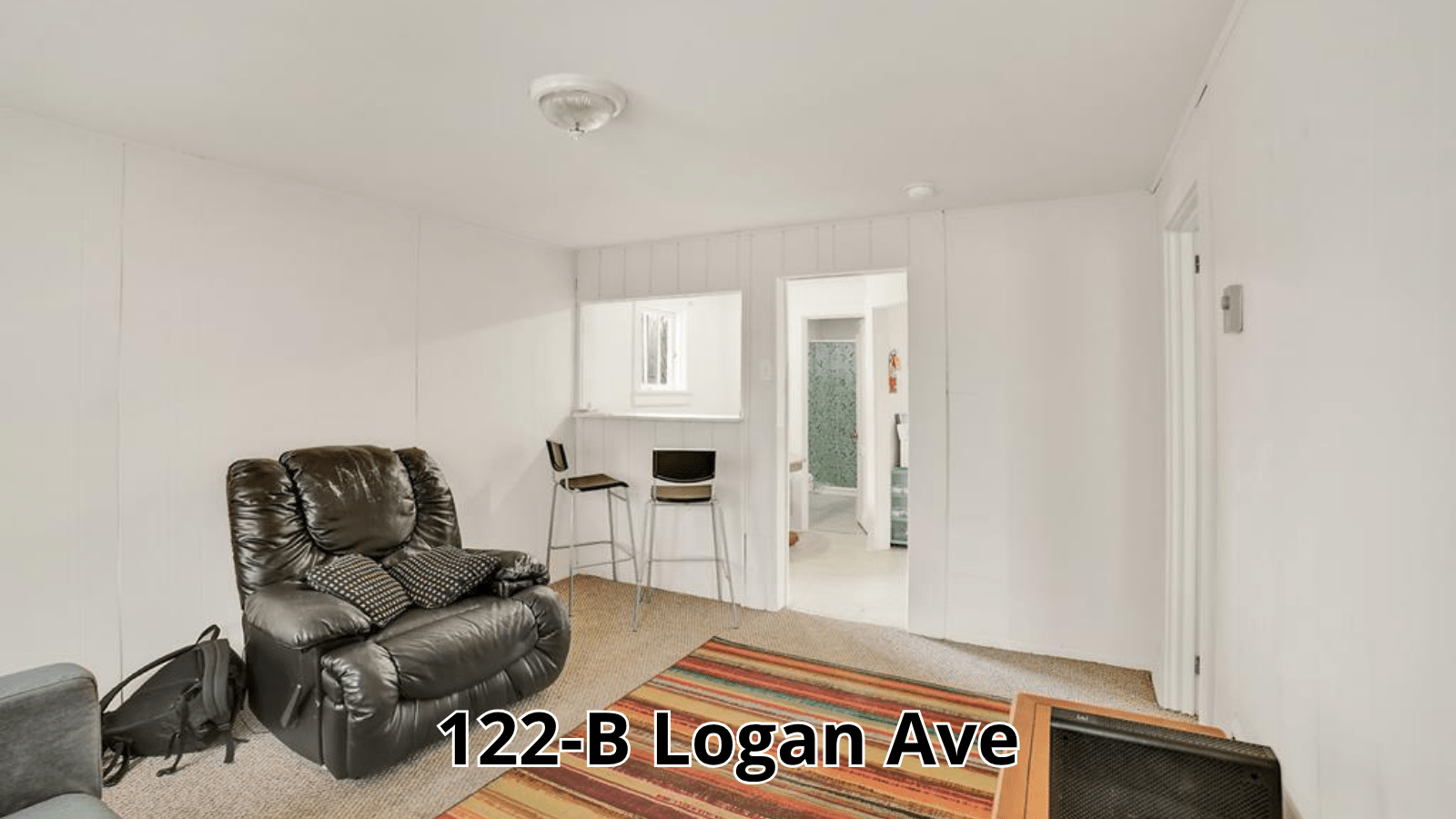 Living room with recliner and bar