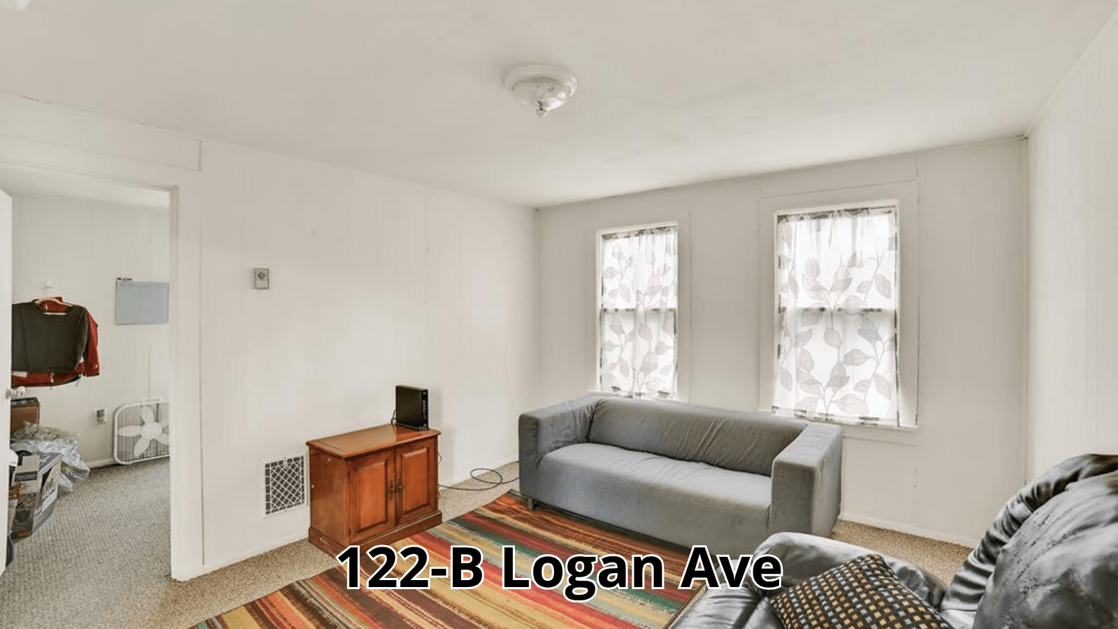 Living room at 122-B Logan Ave