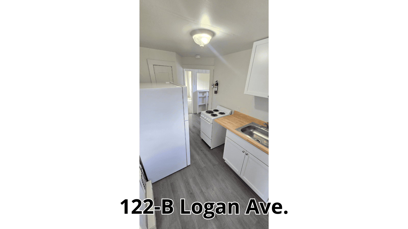 Kitchen at 122-B Logan Ave.