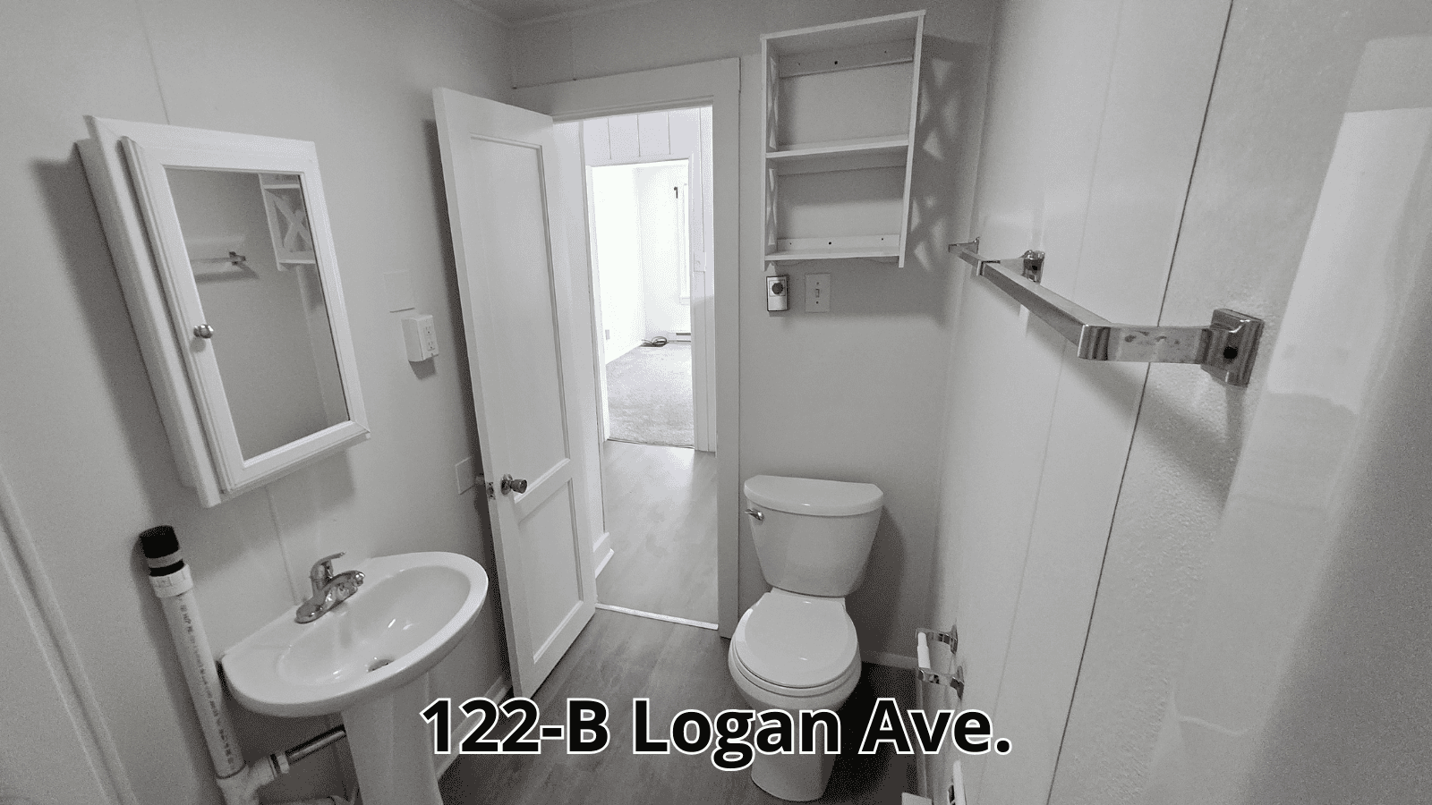 Bathroom at 122-B Logan Ave.