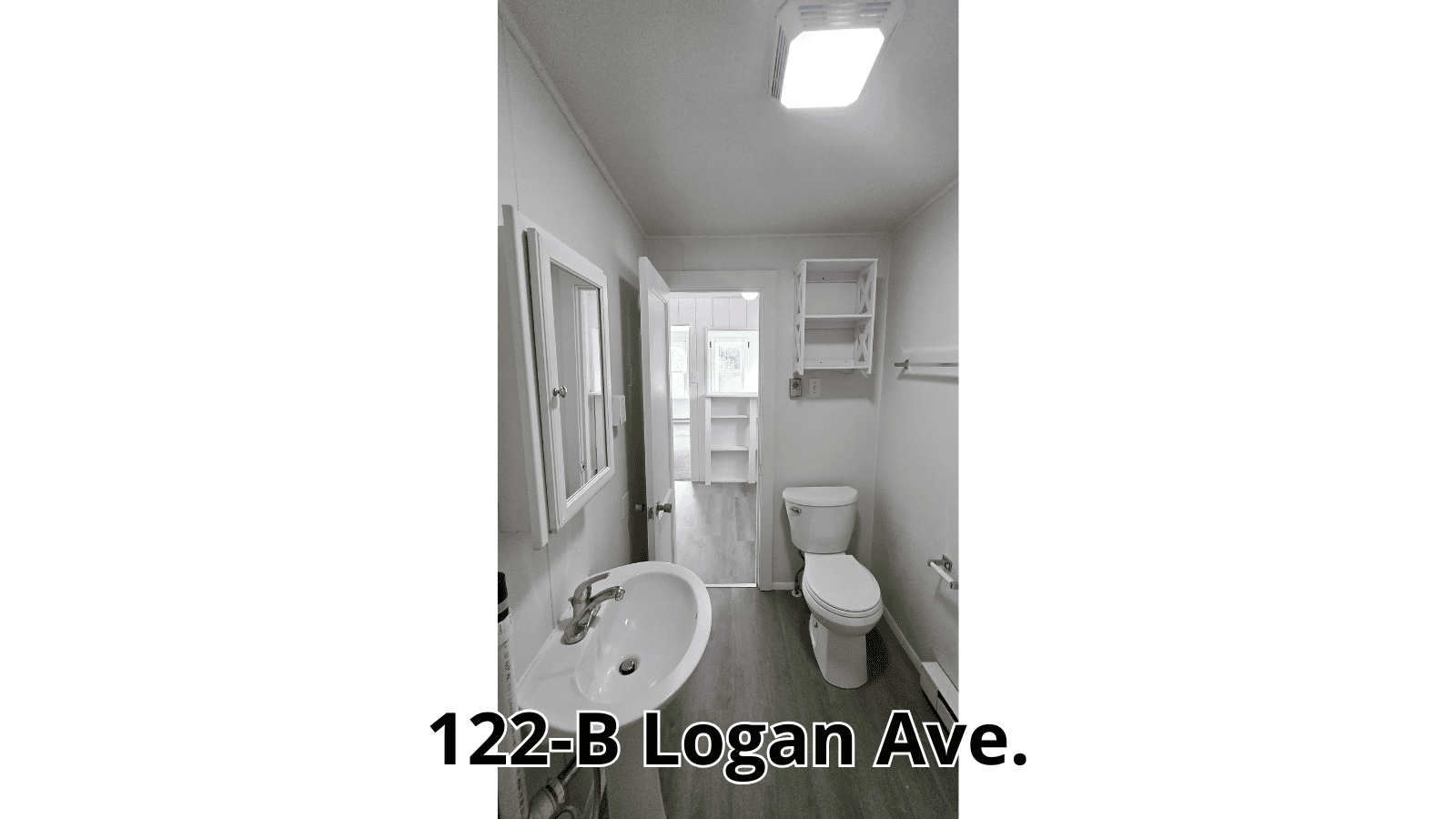 Bathroom at 122-B Logan Ave.