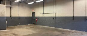 the inside of a building with no doors