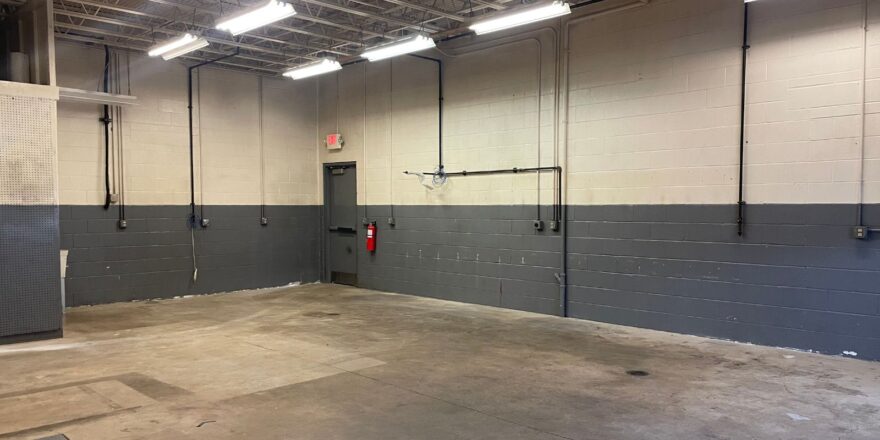 the inside of a building with no doors