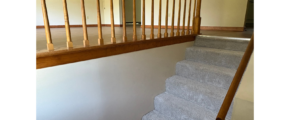 a staircase leading up to a second floor