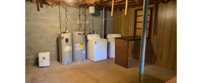 a room that has some water heaters in it