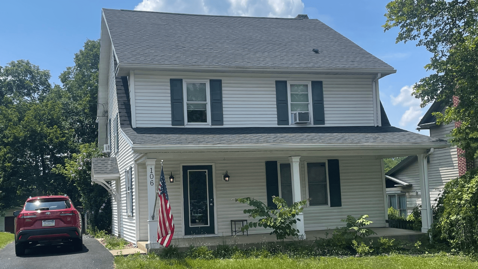 106 Boalsburg Rd house with American flag