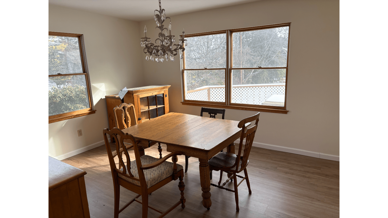 Dining room with table and chairs