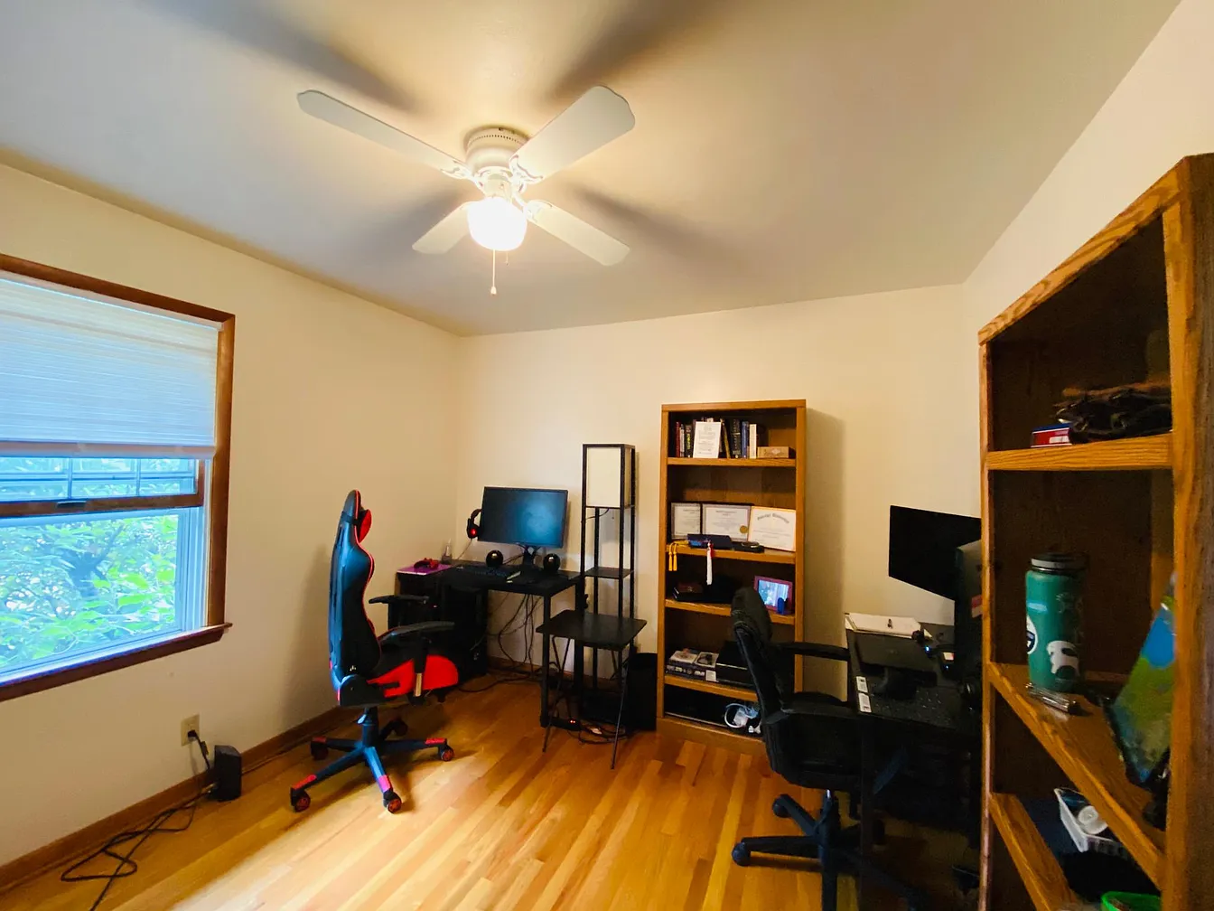 Two gaming setups in a room.