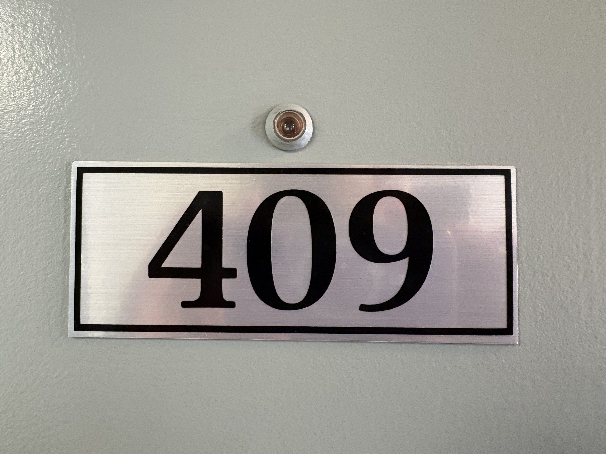 Unit 409 door number